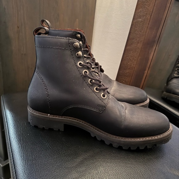 Black Lace-Up Ankle High Boots main image 4